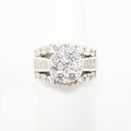 Picture of 3.75ct Diamond Cluster Ring in 14k White Gold