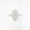 Picture of 1.00ct Marquise Cut Diamond Ring with Halo in 14k White Gold