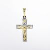 Picture of Crucifix Pendant in Two-Tone 14k Gold