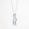 Picture of 14k White Gold & 1.64ct Oval Cut Aquamarine with Diamond Accents Pendant Necklace