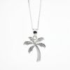 Picture of Palm Tree Pendant Necklace in 14k White Gold