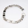 Picture of Men's Modified Curb Link Chain Bracelet in 18k White Gold