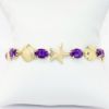 Picture of Amethyst Bracelet with Sea Shells, Sand Dollars & Starfish in 14k Yellow Gold