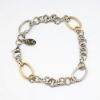 Picture of Phillip Gavriel Oval Link Chain Bracelet in Sterling Silver & 18k Yellow Gold