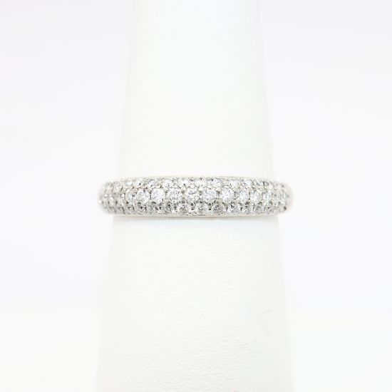 Picture of 14k White Gold & 0.50ct Pave Set Diamond Band Ring