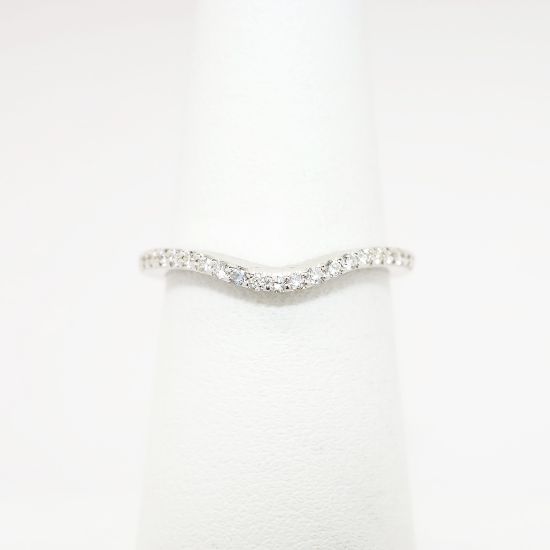 Picture of 0.15ct Diamond Contour Band Ring in 14k White Gold