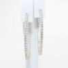 Picture of 3.68ct Diamond Hoop Earrings in 14k White Gold