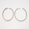 Picture of 3.68ct Diamond Hoop Earrings in 14k White Gold