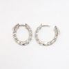 Picture of 3.13ct Diamond Hoop Earrings in 14k White Gold