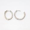 Picture of 2.16ct Diamond Hoop Earrings in 14k White Gold