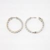 Picture of 3.21ct Diamond Hoop Earrings in 14k White Gold