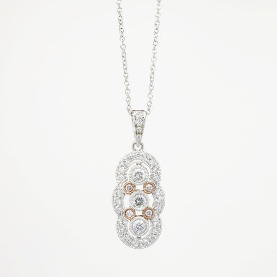 Picture of 0.50ct Diamond Pendant Necklace in 14k Two-Tone Gold