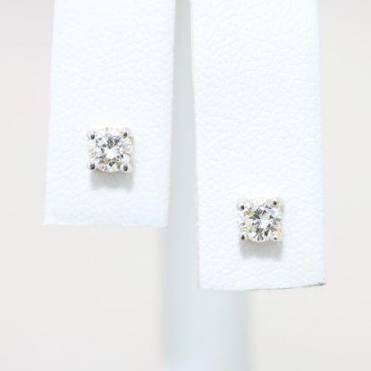 Picture of 14k White Gold & .47ct Diamond Solitaire Studs