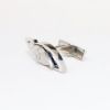 Picture of 14k White Gold, Diamond and Synthetic Sapphire Cufflinks