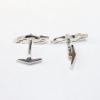 Picture of 14k White Gold, Diamond and Synthetic Sapphire Cufflinks