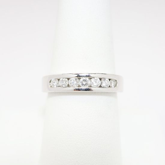 Picture of 14k White Gold & 0.50ct Channel Set Diamond Band Ring