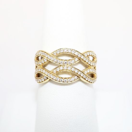 Picture of 14K Yellow Gold, Double Twist Diamond Fashion Ring