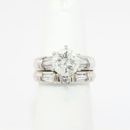 Picture of Platinum & 1.80 Round Round Brilliant Cut Diamond Bridal Ring Set