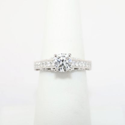 Picture of 14k White Gold & 0.82 Round Brilliant Cut Diamond Engagement Ring