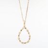 Picture of 14k Rose Gold & Diamond Teardrop Pendant Necklace