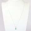 Picture of 14k White Gold & Emerald with Diamond Halo Pendant Necklace