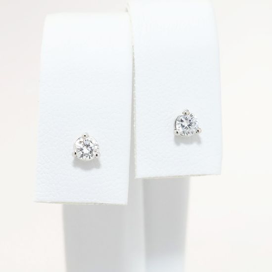 Picture of 14k White Gold & 0.24ct Diamond Solitaire Earrings