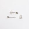 Picture of 14k White Gold & 0.10ct Diamond Solitaire Earrings