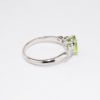 Picture of 14k White Gold, Oval Cut Peridot & Diamond Ring