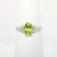 Picture of 14k White Gold, Oval Cut Peridot & Diamond Ring