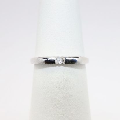 Picture of 14k White Gold Stackable Ring with .04ct Diamond Accent