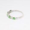 Picture of 14k White Gold, Tsavorite and Diamond Band Ring