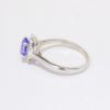 Picture of 14k White Gold & 1.00ct Oval Cut Tanzanite Ring with Diamond Accents