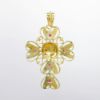 Picture of 18k Yellow Gold, Enamel & 0.85ct Ruby Cross Pendant