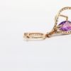 Picture of 14k Rose Gold, Amethyst and Diamond Drop Earrings