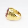 Picture of Vintage Etched 18k Yellow Gold & Oval Cut Amethyst Ring