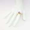 Picture of 14k Yellow Gold, Pear Cut Amethyst & Diamond Accent Ring