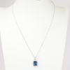 Picture of 14k White Gold, London Blue Topaz and Diamond Necklace