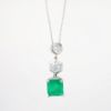 Picture of Exclusive Platinum, 5.23ct Emerald & Diamond Pendant Necklace