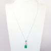 Picture of Exclusive Platinum, 5.23ct Emerald & Diamond Pendant Necklace