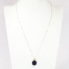 Picture of 14k Yellow Gold & Oval Cut Amethyst Pendant Necklace with Diamond Accents