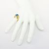 Picture of 18k Yellow Gold & Bezel Set Oval Cut Blue Topaz Ring