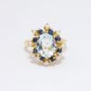 Picture of 14k Yellow Gold, Blue topaz, Sapphire and Pearl Ring