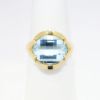 Picture of 14k Yellow Gold & Fancy Dome Cut Blue Topaz Ring