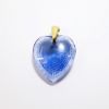 Picture of Lalique France Crystal 'Telline' Shell Textured Heart Pendant in Blue 