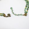 Picture of Signed Miriam Haskell Gilt Brass, Green Czech Glass, Enamel & Rhinestone Necklace & Earring Set