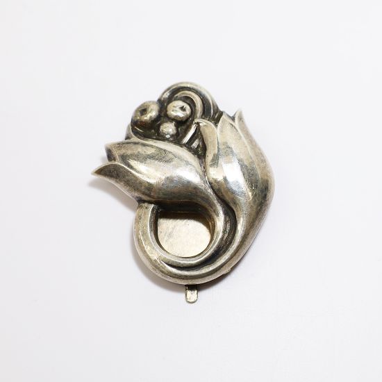 Picture of Vintage Georg Jensen (Denmark) Sterling Silver Tulip Dress Clip, Style 100A