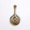 Picture of Antique Gilt Portuguese .833 Silver & Cobalt Enamel Guitar Brooch 