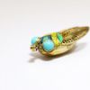 Picture of Vintage Gilt Chinese Export Silver, Cloisonné Enamel & Turquoise Cabochon Cicada Shaped Locket