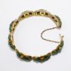 Picture of Vintage Gilt Chinese Export Silver Filigree, Cloisonné Enameled Butterflies & Jade Bracelet