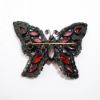 Picture of Vintage Weiss Red, Purple, Pink & Black Rhinestone Butterfly Brooch